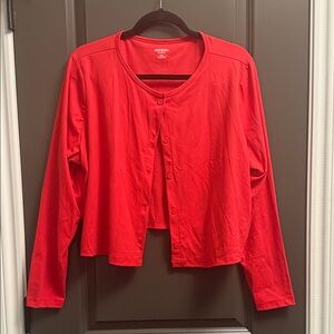 Wild Fable Red Women's Button Down Shirt